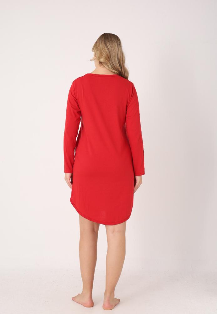 Camasa de noapte Craciun,Imprimeu HO HO, En-gros